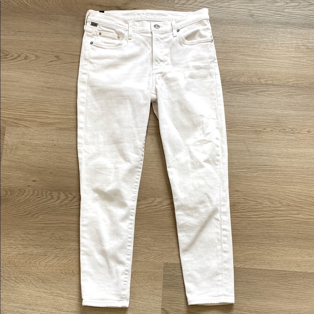 Citizens of Humanity White Cropped Skinny Jeans High Rise Women’s Denim